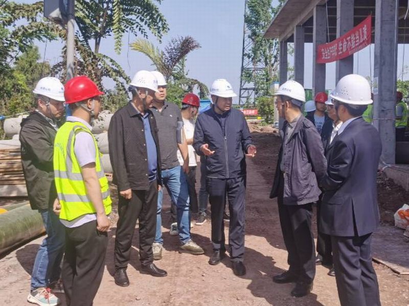 集團董事羅國書到井研馬踏水廠改擴建工程項目開展汛前安全檢查